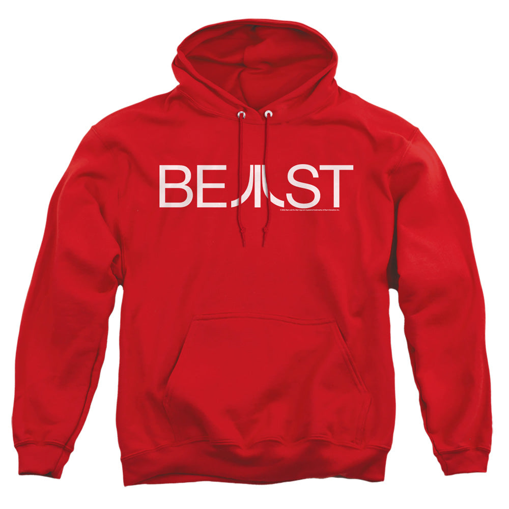 AN OFFCIALLY LICENSED ATARI BEAST ADULT UNISEX PULLOVER HOODIE RED