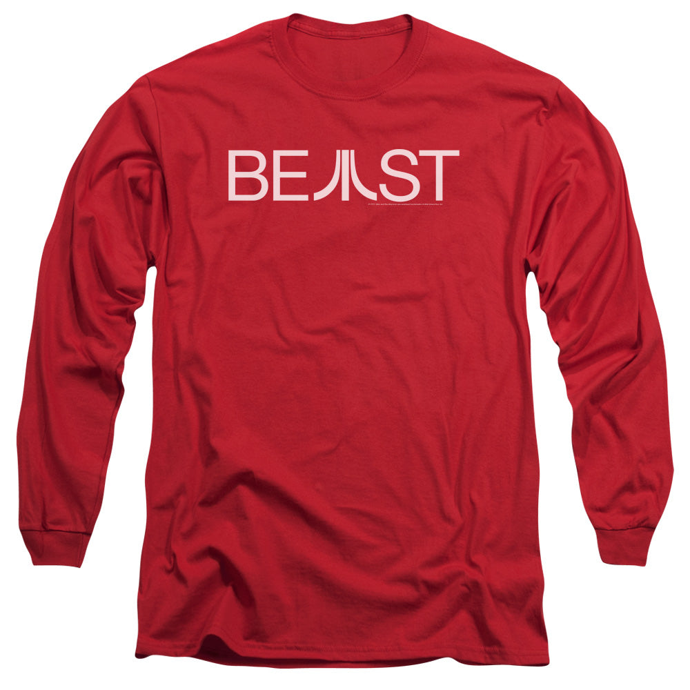 AN OFFCIALLY LICENSED ATARI BEAST MEN'S LONG SLEEVE T-SHIRT RED