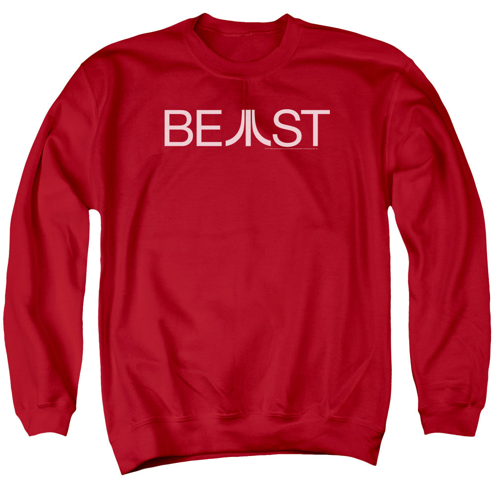 AN OFFCIALLY LICENSED ATARI BEAST ADULT UNISEX CREWNECK SWEATSHIRT RED