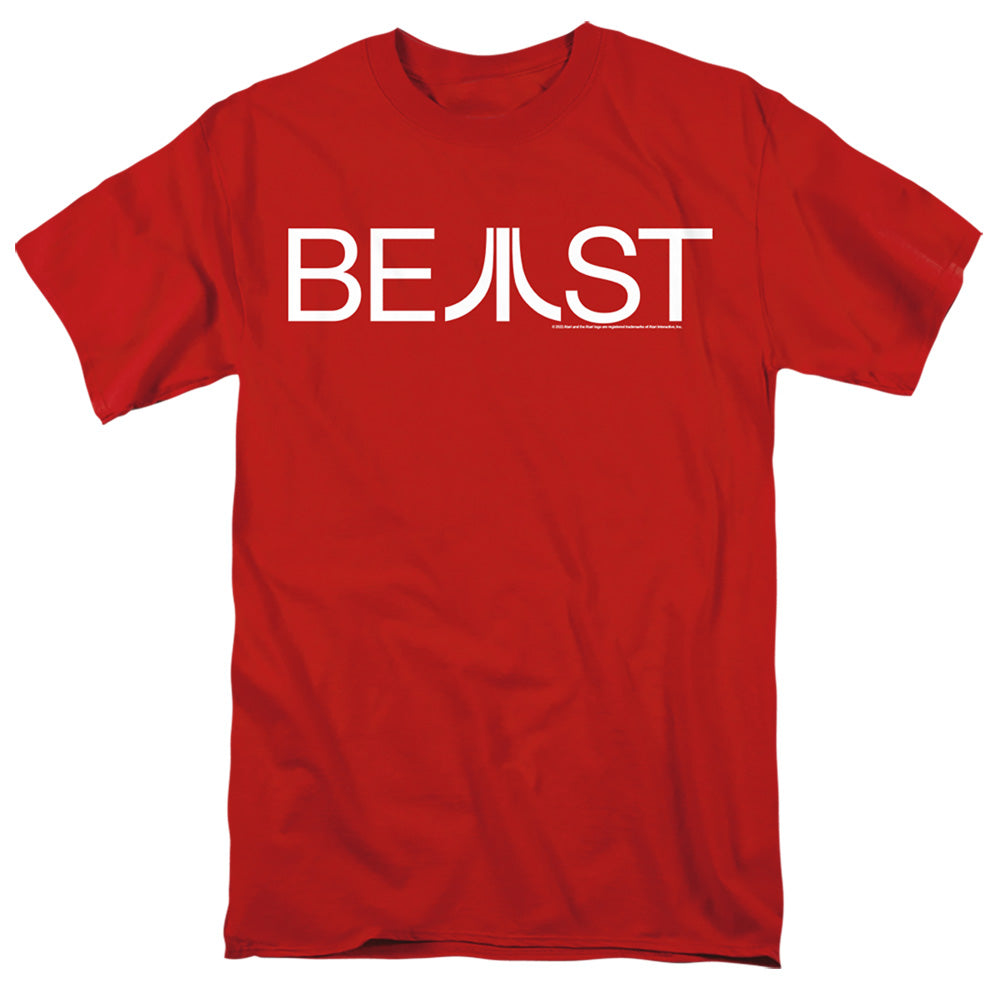 AN OFFCIALLY LICENSED ATARI BEAST MEN'S REGULAR FIT T-SHIRT RED