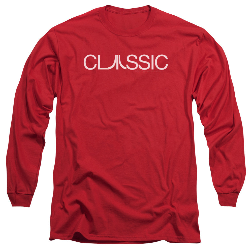 AN OFFCIALLY LICENSED ATARI CLASSIC MEN'S LONG SLEEVE T-SHIRT RED