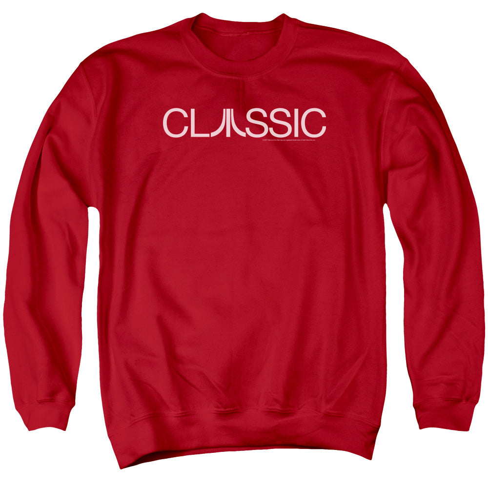 AN OFFCIALLY LICENSED ATARI CLASSIC ADULT UNISEX CREWNECK SWEATSHIRT RED