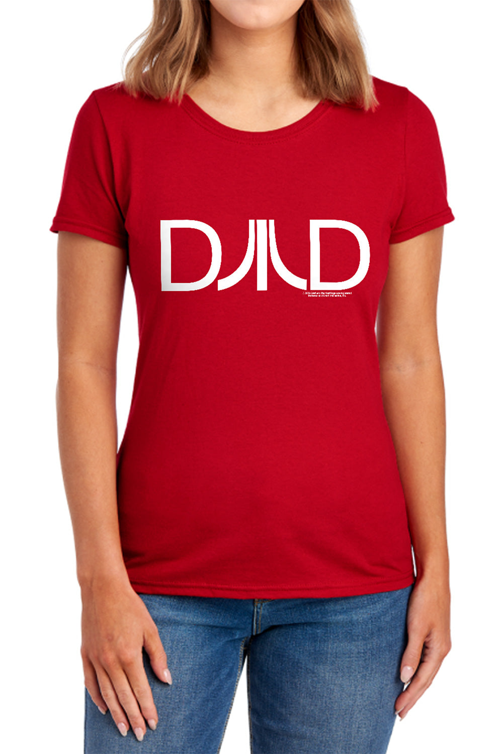 AN OFFCIALLY LICENSED ATARI DAD WOMEN'S REGULAR FIT T-SHIRT RED