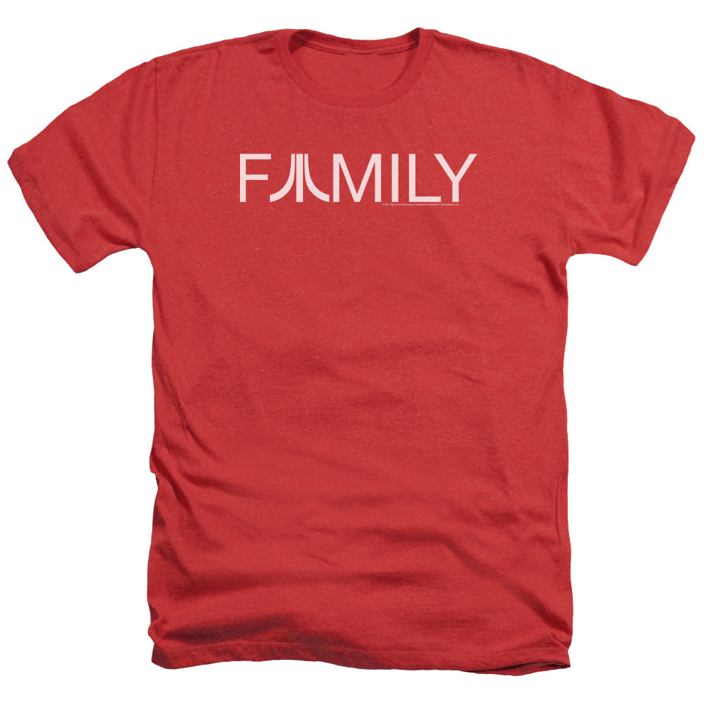 AN OFFCIALLY LICENSED ATARI FAMILY MEN'S HEATHER T-SHIRT RED