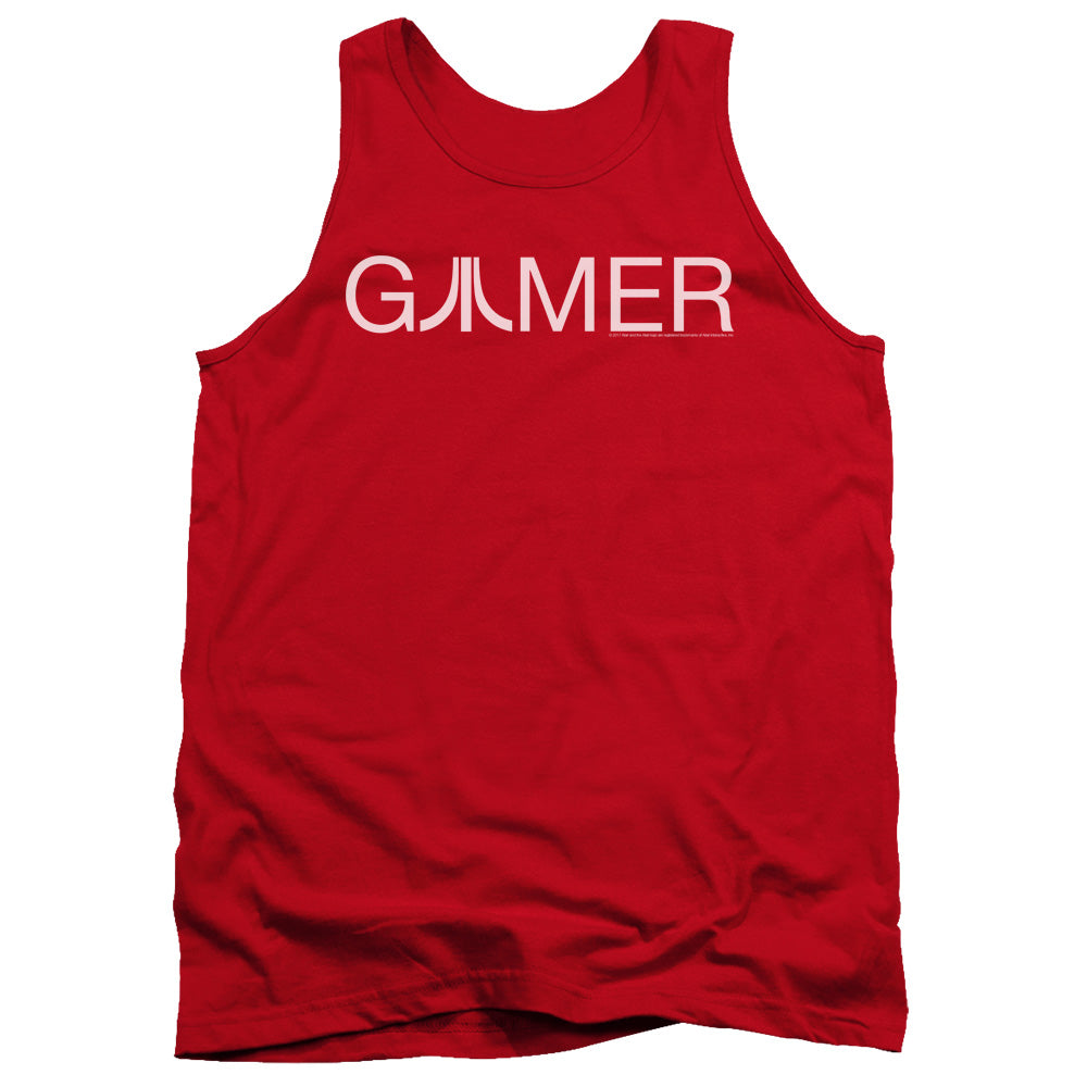 AN OFFCIALLY LICENSED ATARI GAMER ADULT UNISEX TANK TOP RED