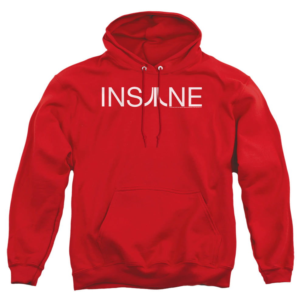 AN OFFCIALLY LICENSED ATARI INSANE ADULT UNISEX PULLOVER HOODIE RED