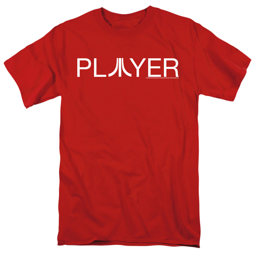 AN OFFCIALLY LICENSED ATARI PLAYER MEN'S REGULAR FIT T-SHIRT RED