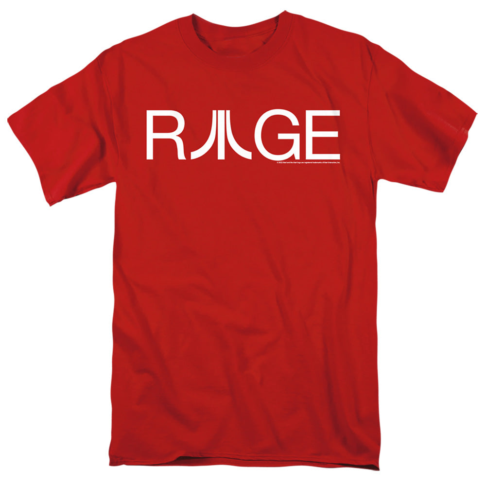 AN OFFCIALLY LICENSED ATARI RAGE MEN'S REGULAR FIT T-SHIRT RED