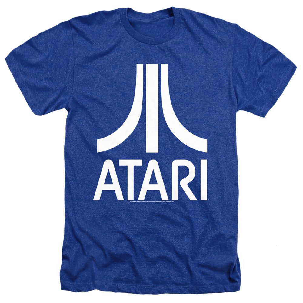 AN OFFCIALLY LICENSED ATARI ATARI LOGO MEN'S HEATHER T-SHIRT ROYAL
