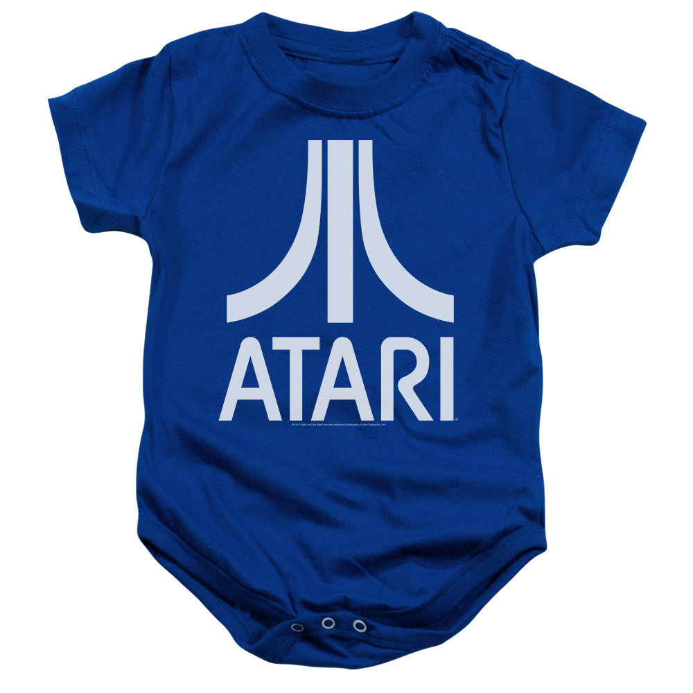AN OFFCIALLY LICENSED ATARI ATARI LOGO BABY BODYSUIT ROYAL