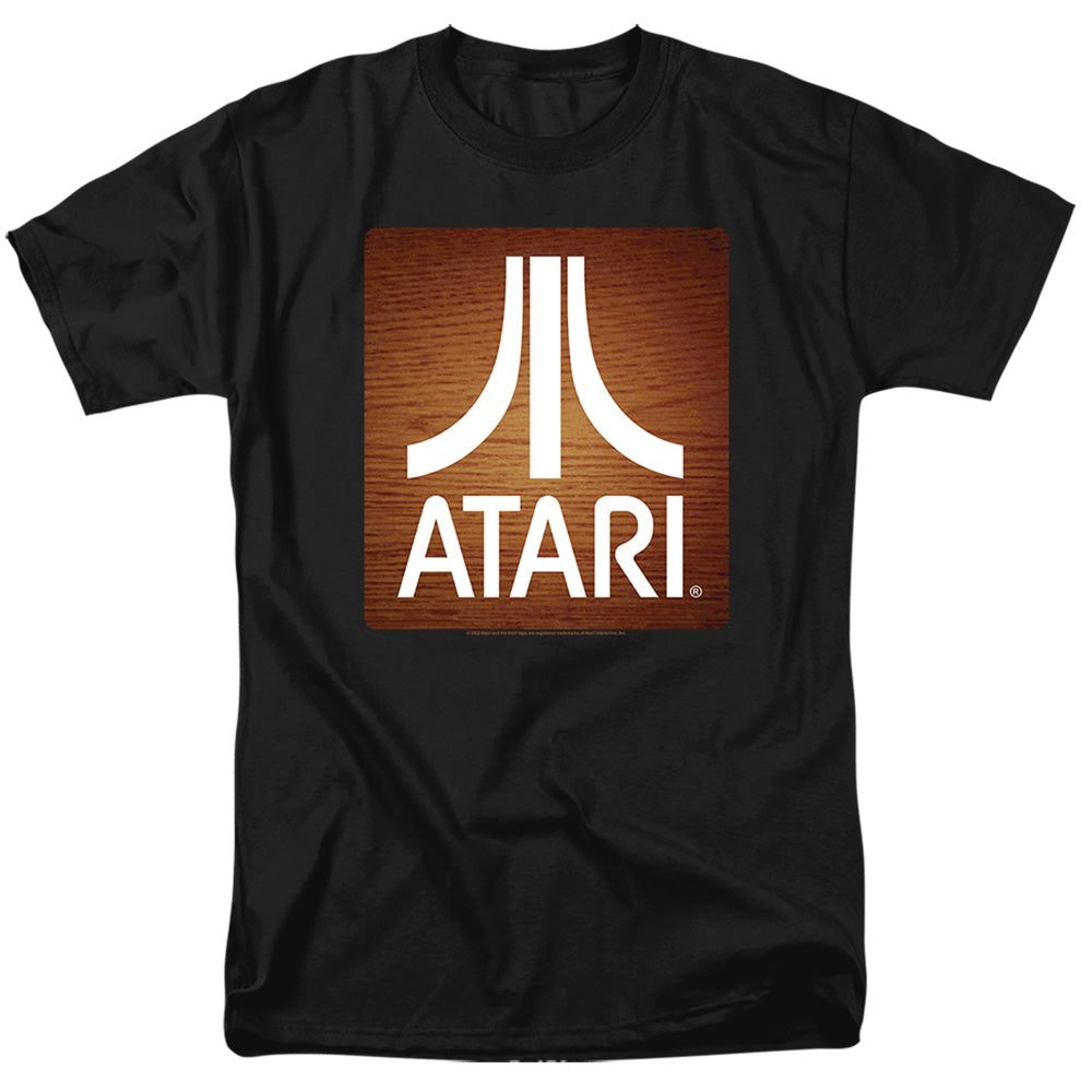 AN OFFCIALLY LICENSED ATARI CLASSIC WOOD SQUARE MEN'S REGULAR FIT T-SHIRT BLACK