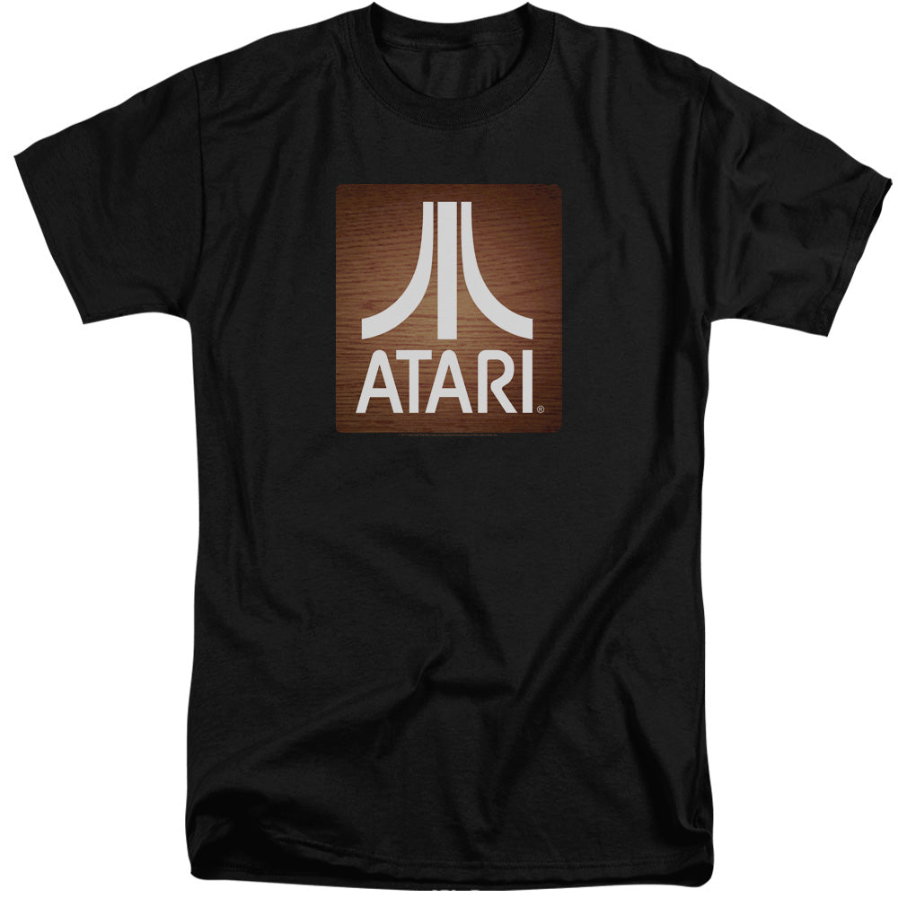 AN OFFCIALLY LICENSED ATARI CLASSIC WOOD SQUARE MEN'S TALL FIT T-SHIRT BLACK