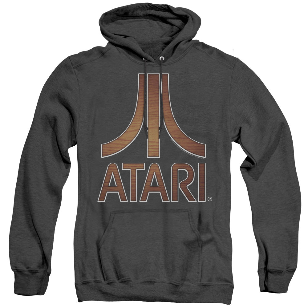 AN OFFCIALLY LICENSED ATARI CLASSIC WOOD EMBLEM ADULT UNISEX HEATHER PULLOVER HOODIE BLACK