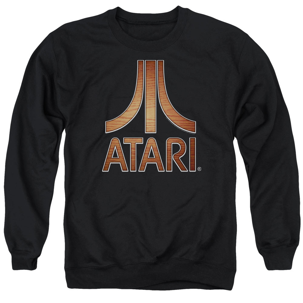 AN OFFCIALLY LICENSED ATARI CLASSIC WOOD EMBLEM ADULT UNISEX CREWNECK SWEATSHIRT BLACK