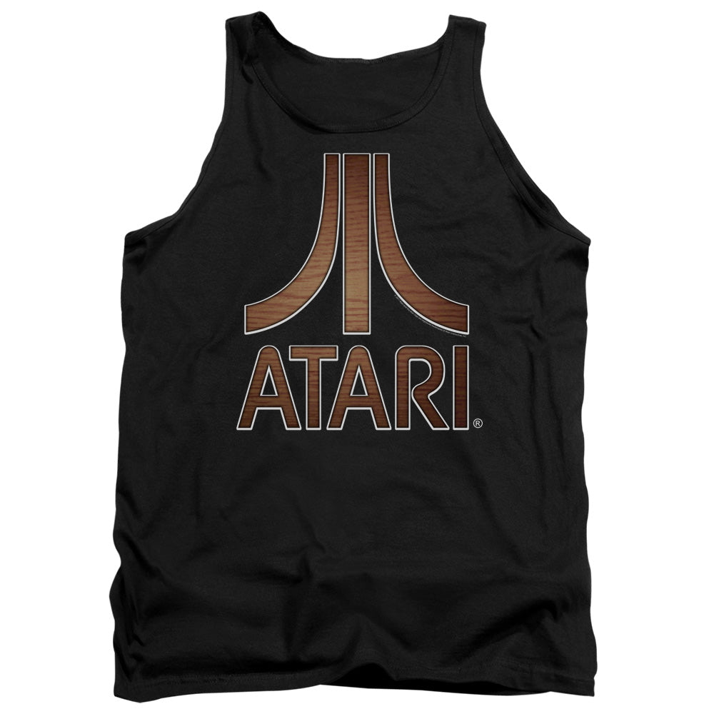 AN OFFCIALLY LICENSED ATARI CLASSIC WOOD EMBLEM ADULT UNISEX TANK TOP BLACK