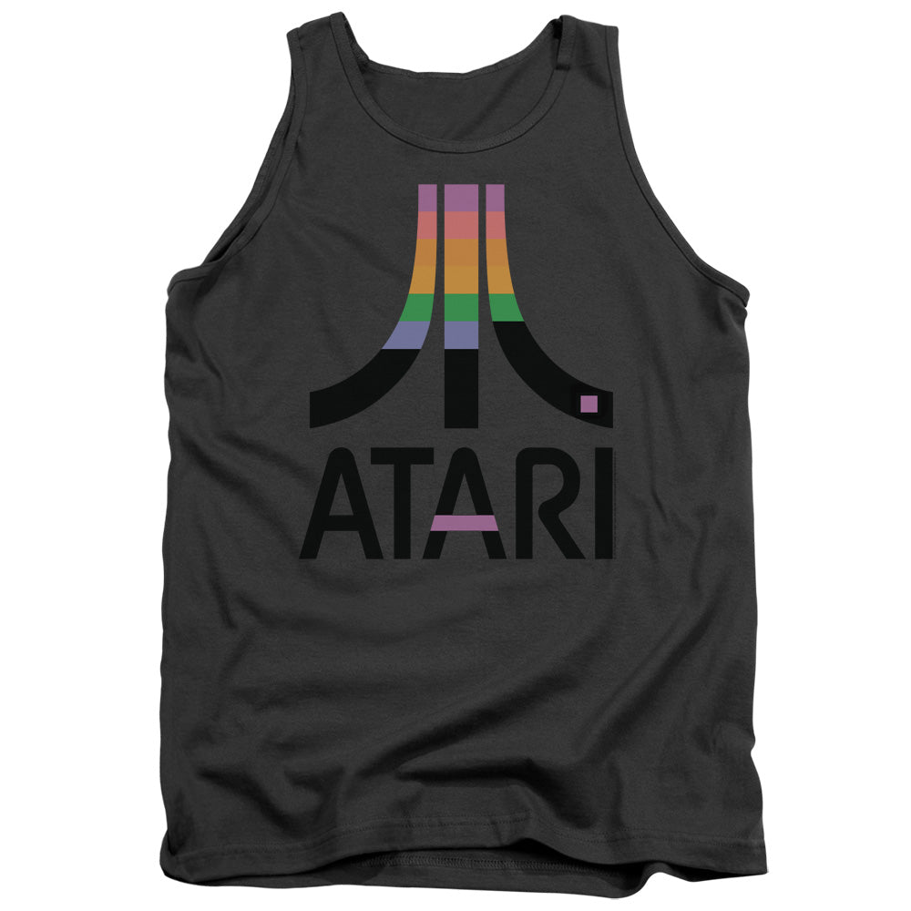 AN OFFCIALLY LICENSED ATARI BREAKOUT INSET ADULT UNISEX TANK TOP CHARCOAL