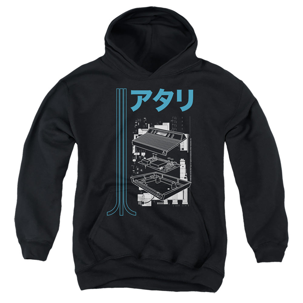 AN OFFCIALLY LICENSED ATARI SCHEMATIC YOUTH HOODIE BLACK