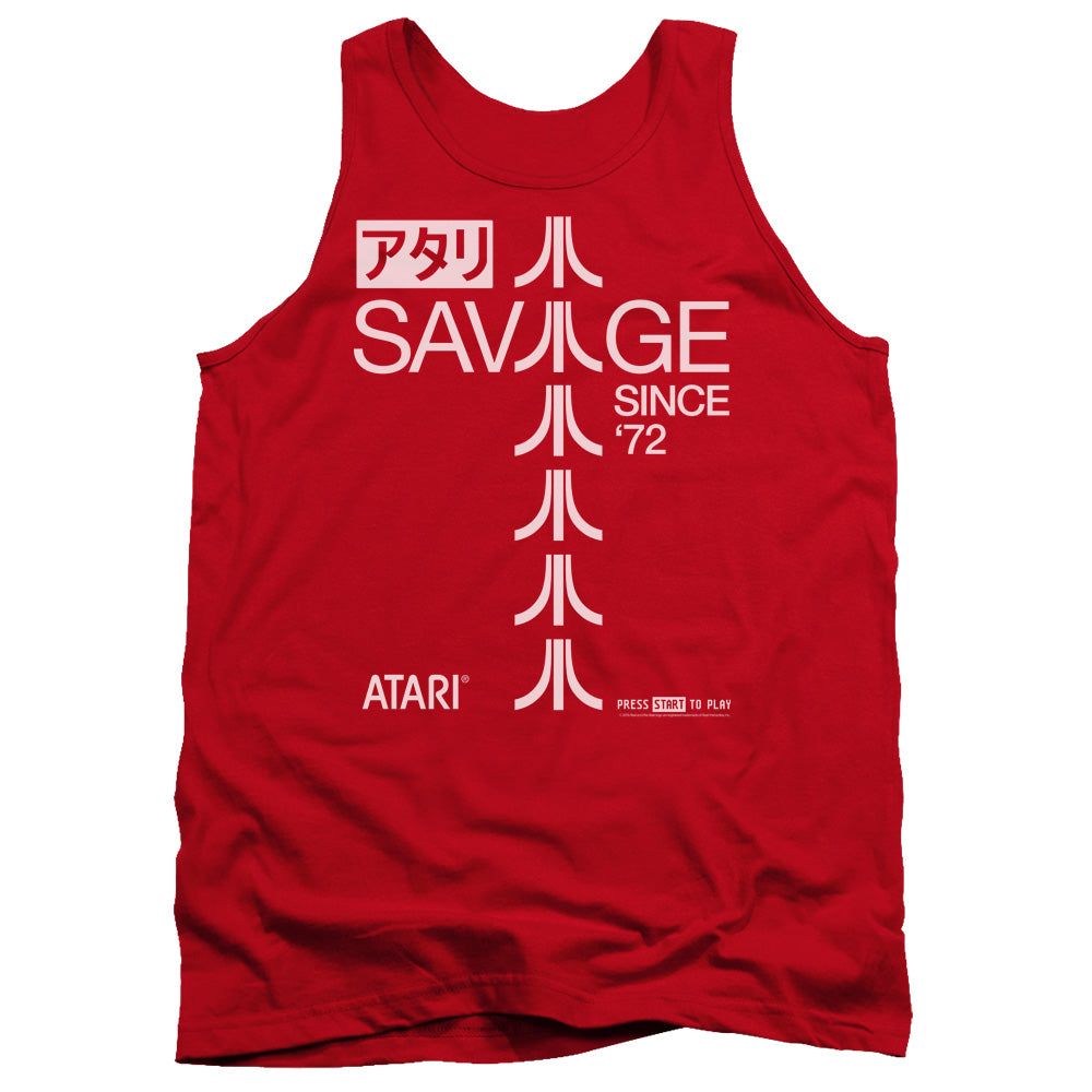 AN OFFCIALLY LICENSED ATARI SAVAGE 72 ADULT UNISEX TANK TOP RED