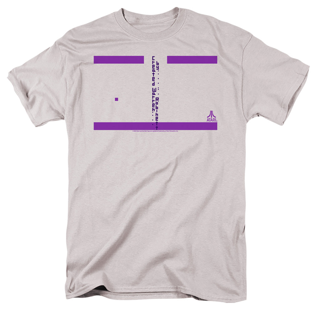 AN OFFCIALLY LICENSED ATARI EASTER EGG MEN'S REGULAR FIT T-SHIRT SILVER