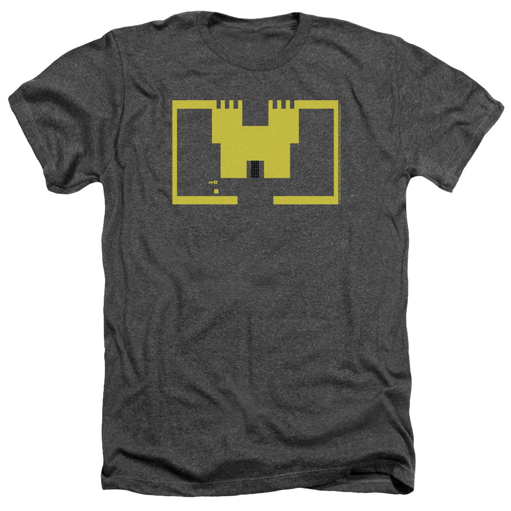 AN OFFCIALLY LICENSED ATARI ADVENTURE SCREEN ART MEN'S HEATHER T-SHIRT CHARCOAL