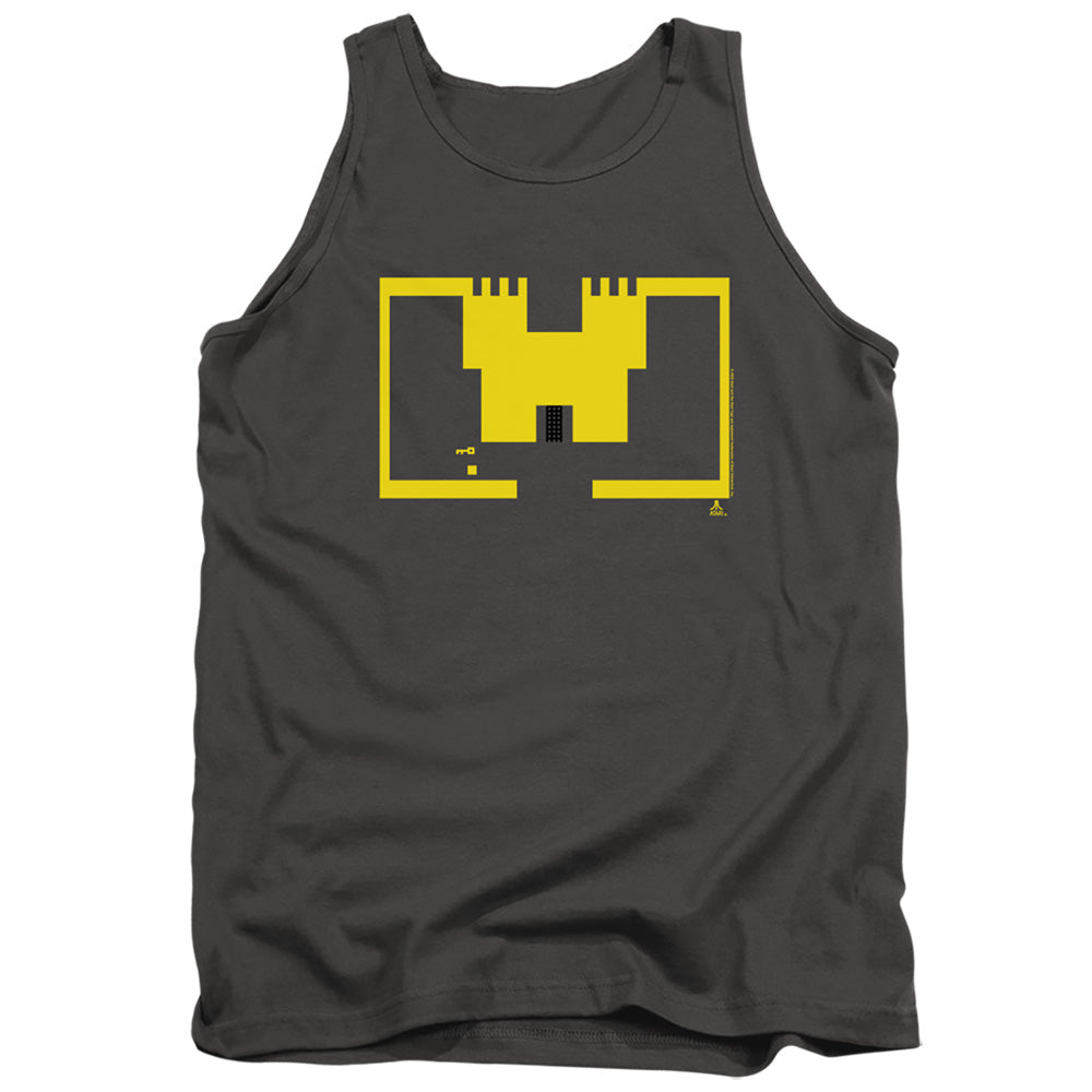 AN OFFCIALLY LICENSED ATARI ADVENTURE SCREEN ART ADULT UNISEX TANK TOP CHARCOAL