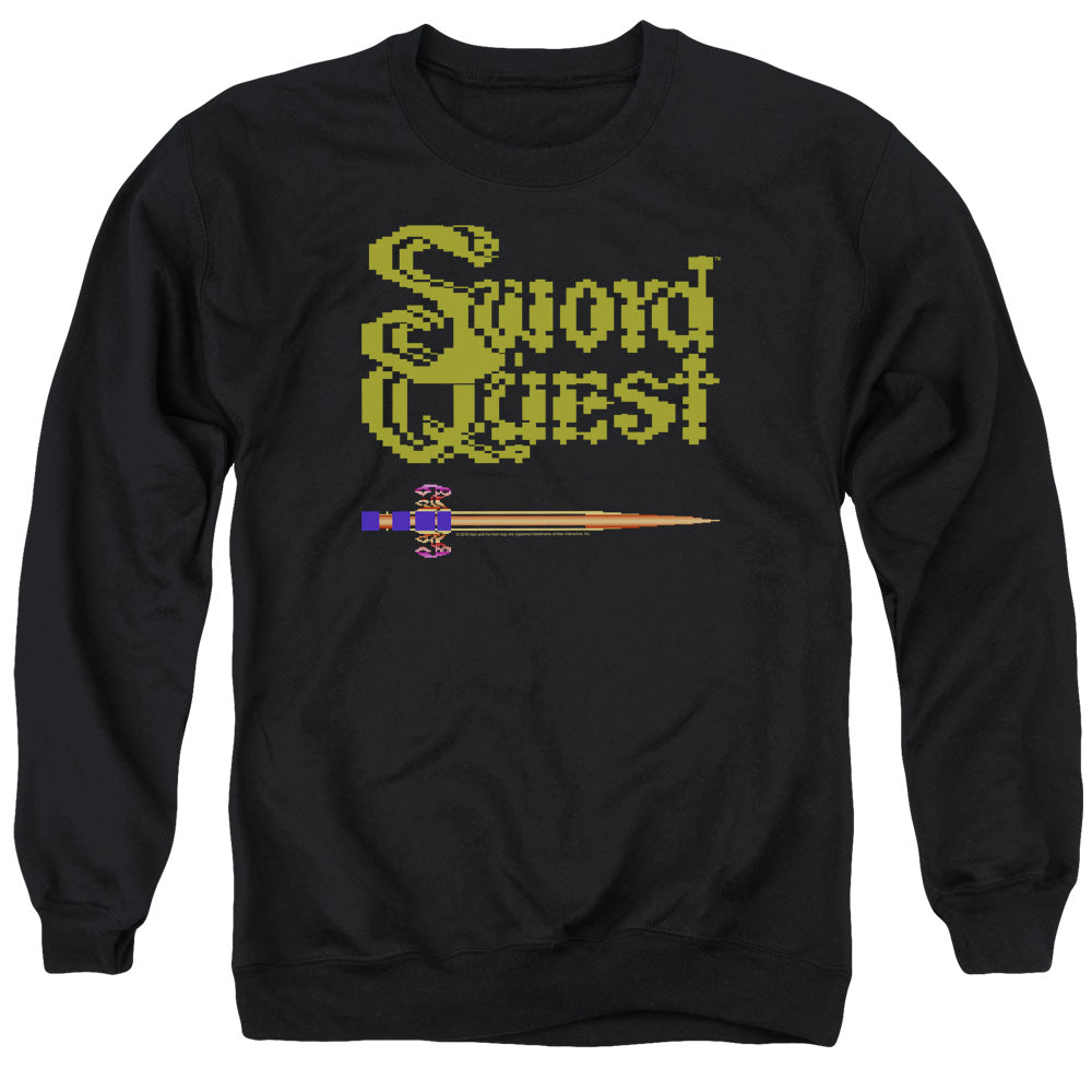 AN OFFCIALLY LICENSED ATARI 8 BIT SWORD ADULT UNISEX CREWNECK SWEATSHIRT BLACK