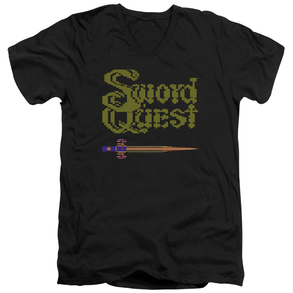 AN OFFCIALLY LICENSED ATARI 8 BIT SWORD MEN'S V-NECK T-SHIRT BLACK