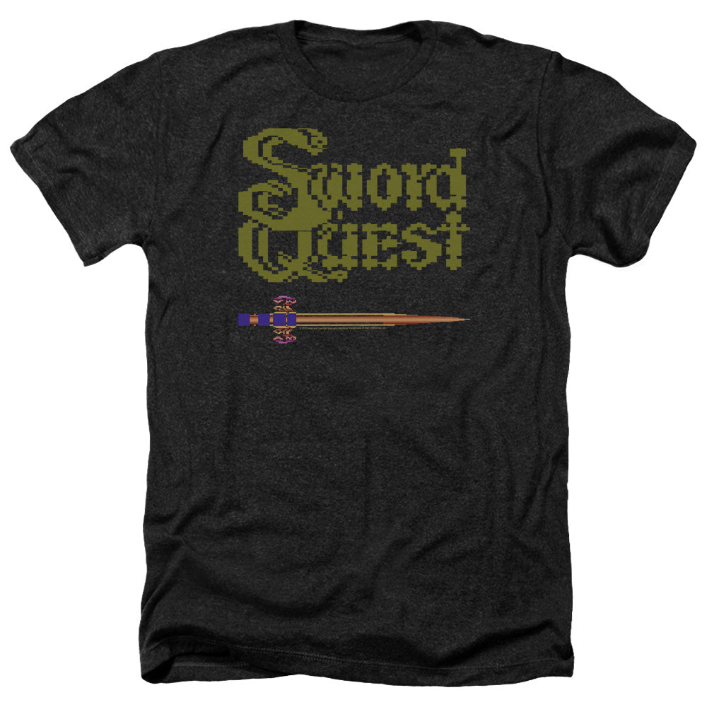AN OFFCIALLY LICENSED ATARI 8 BIT SWORD MEN'S HEATHER T-SHIRT CHARCOAL