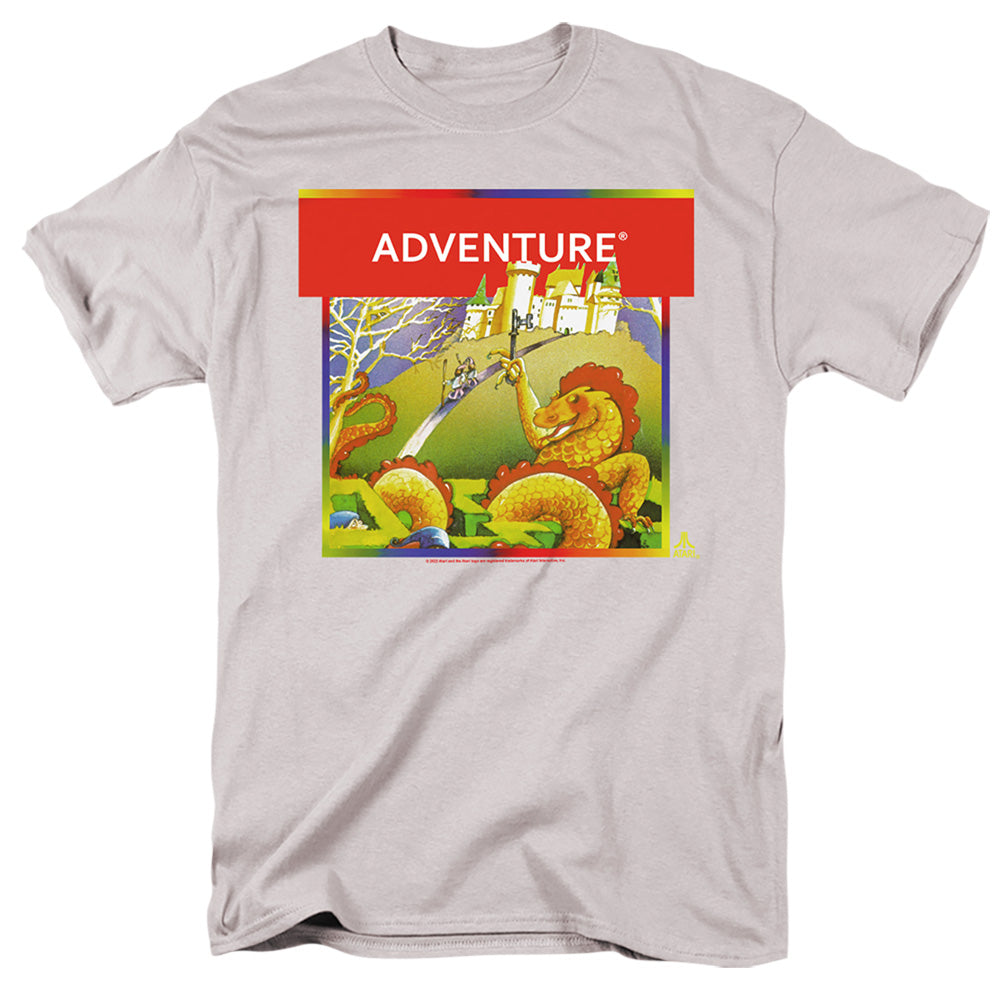 AN OFFCIALLY LICENSED ATARI ADVENTURE BOX ART MEN'S REGULAR FIT T-SHIRT SILVER
