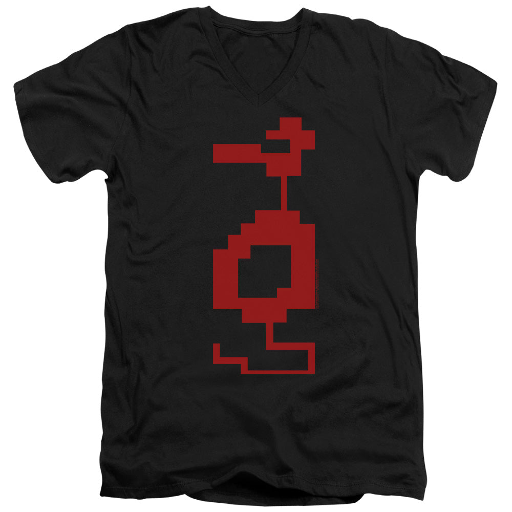 AN OFFCIALLY LICENSED ATARI DRAGON MEN'S V-NECK T-SHIRT BLACK