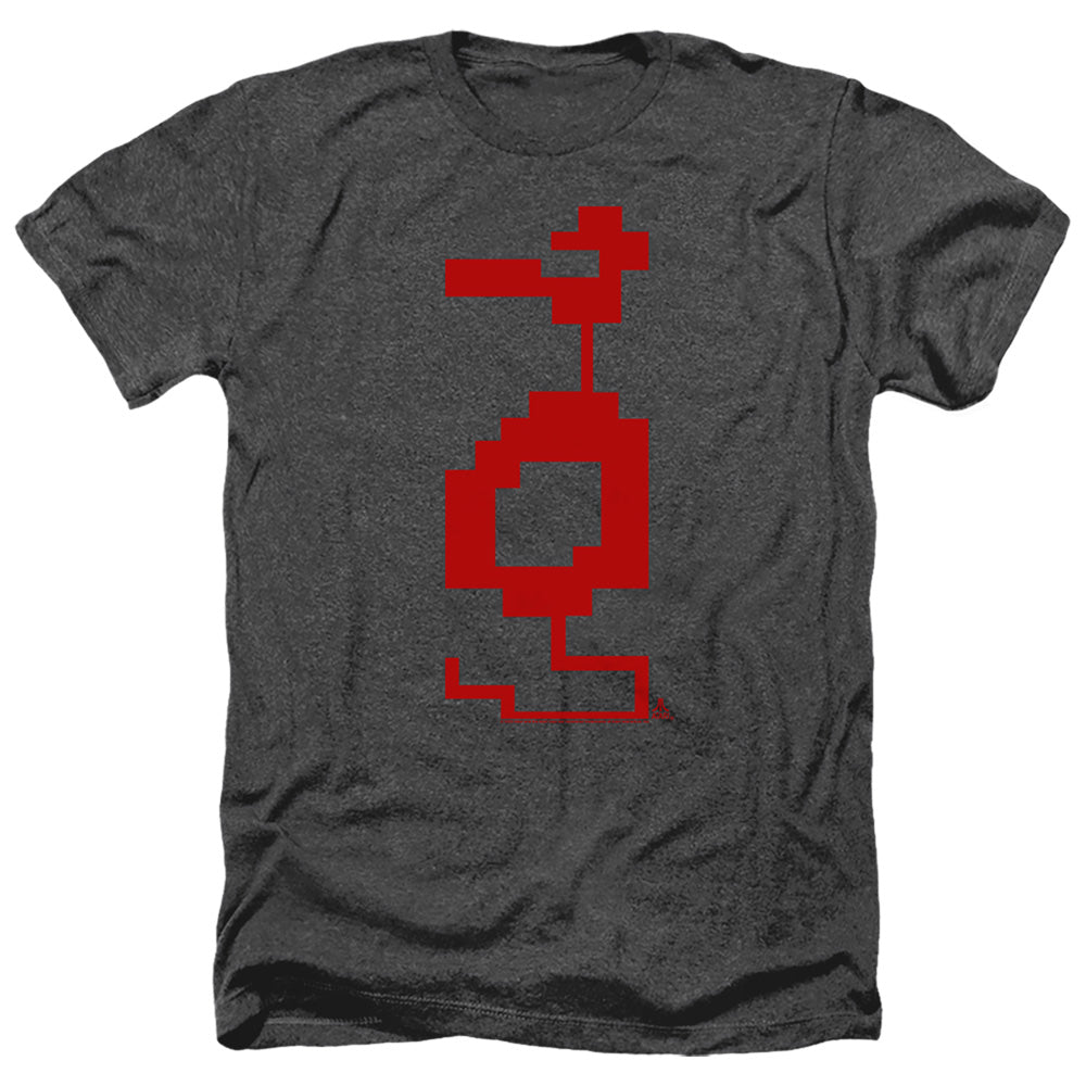 AN OFFCIALLY LICENSED ATARI DRAGON MEN'S HEATHER T-SHIRT CHARCOAL