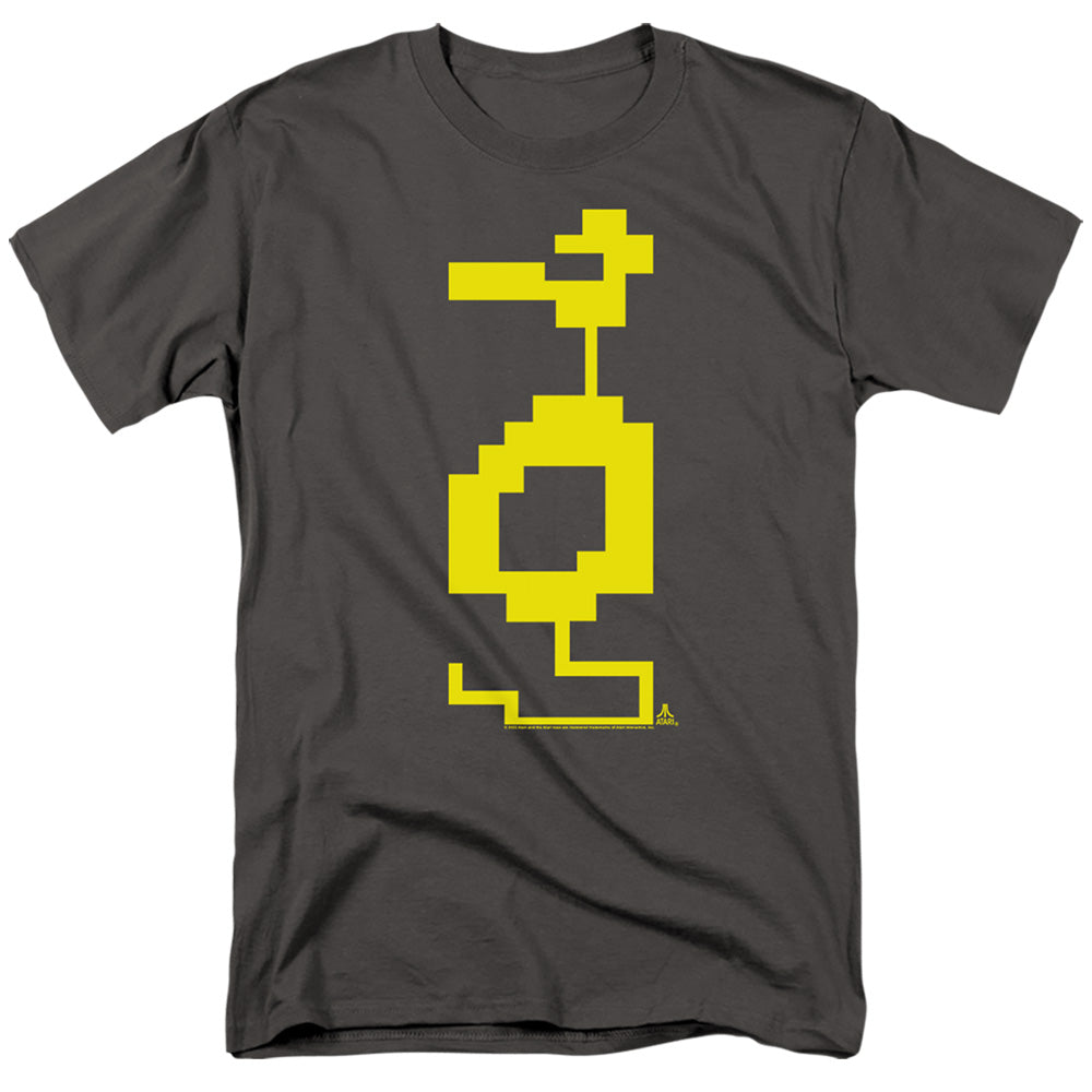 AN OFFCIALLY LICENSED ATARI DRAGON MEN'S REGULAR FIT T-SHIRT CHARCOAL