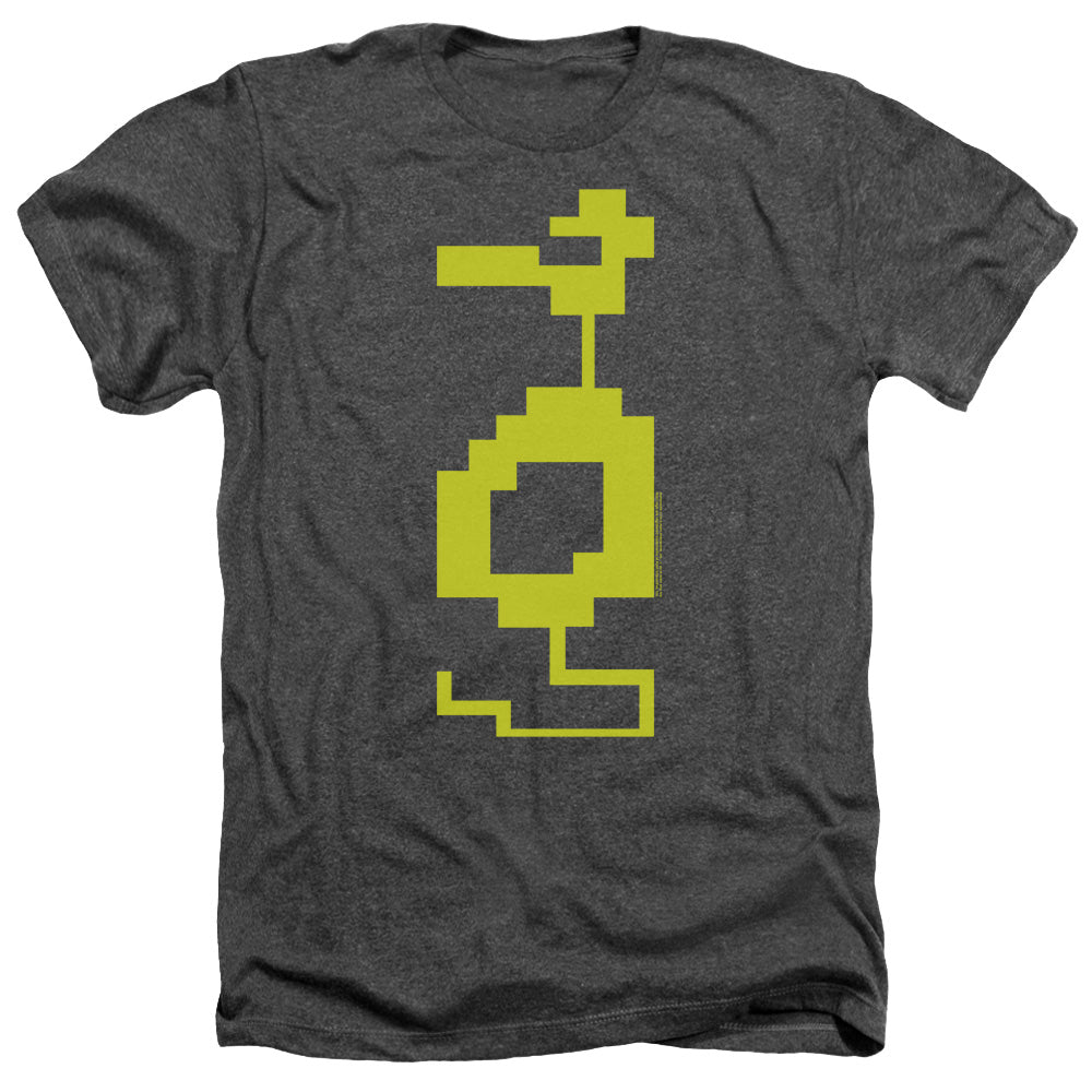 AN OFFCIALLY LICENSED ATARI DRAGON MEN'S HEATHER T-SHIRT CHARCOAL