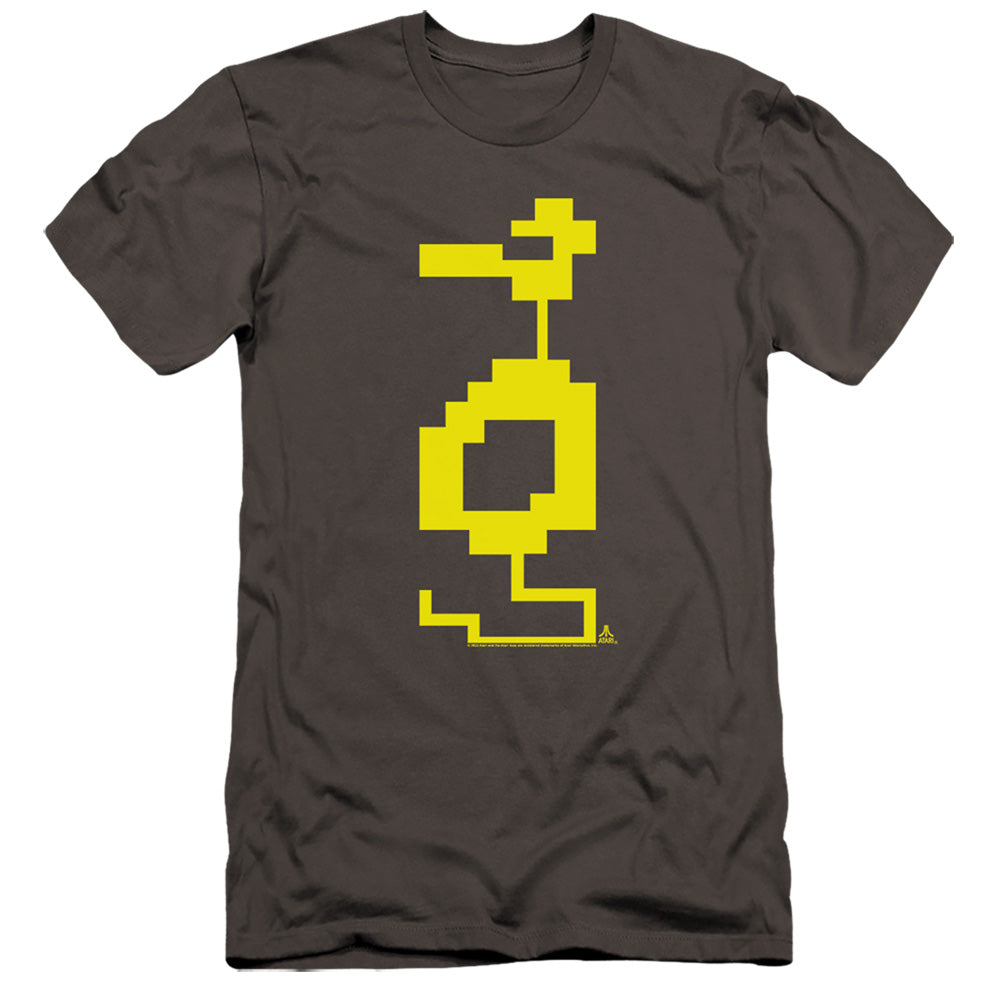 AN OFFCIALLY LICENSED ATARI DRAGON MEN'S PREMIUM SLIM FIT T-SHIRT CHARCOAL
