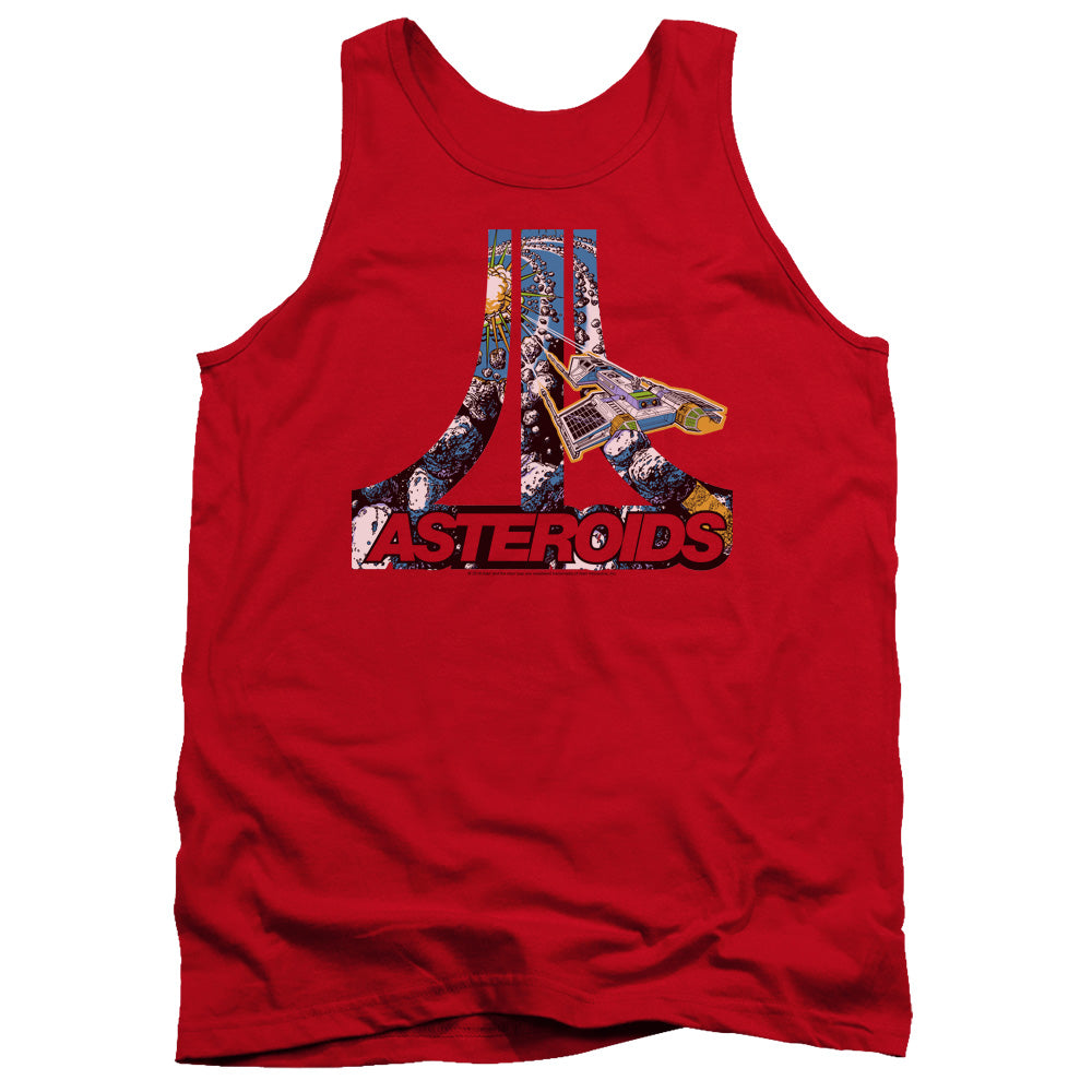 AN OFFCIALLY LICENSED ATARI ASTEROIDS ATARI ADULT UNISEX TANK TOP RED