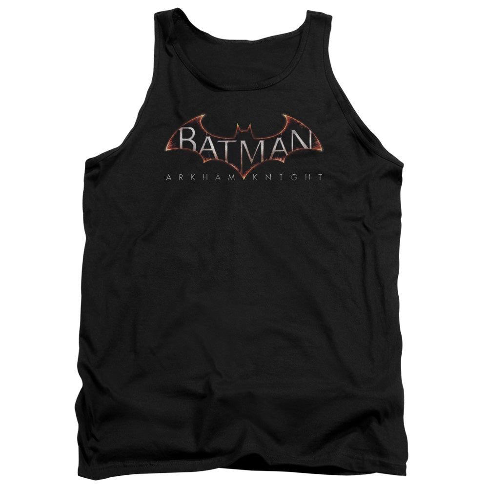 AN OFFCIALLY LICENSED BATMAN ARKHAM KNIGHT LOGO ADULT UNISEX TANK TOP BLACK
