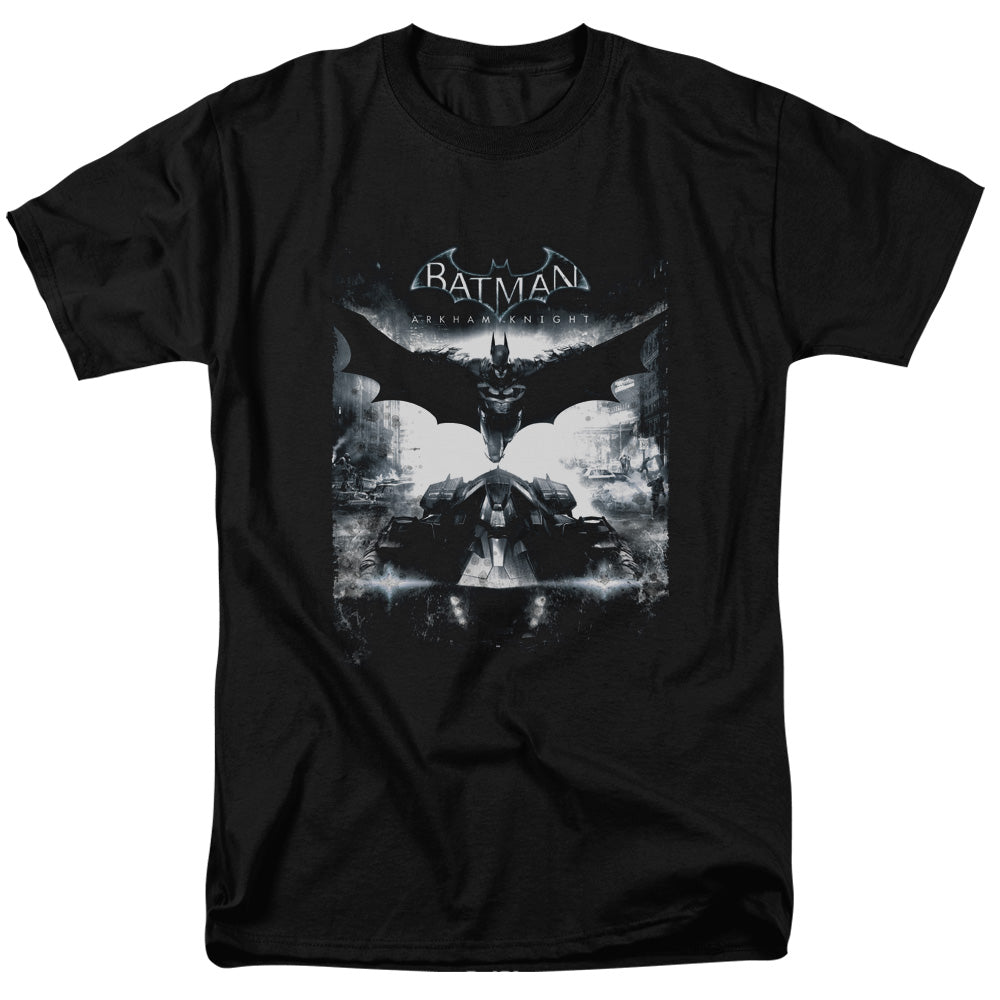 AN OFFCIALLY LICENSED BATMAN ARKHAM KNIGHT FORWARD FORCE MEN'S REGULAR FIT T-SHIRT BLACK