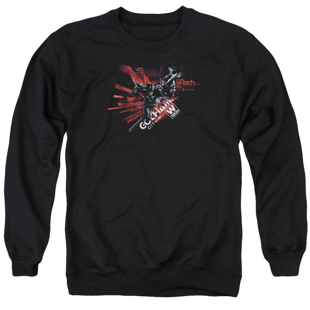 AN OFFCIALLY LICENSED BATMAN ARKHAM KNIGHT AK TECH ADULT UNISEX CREWNECK SWEATSHIRT BLACK