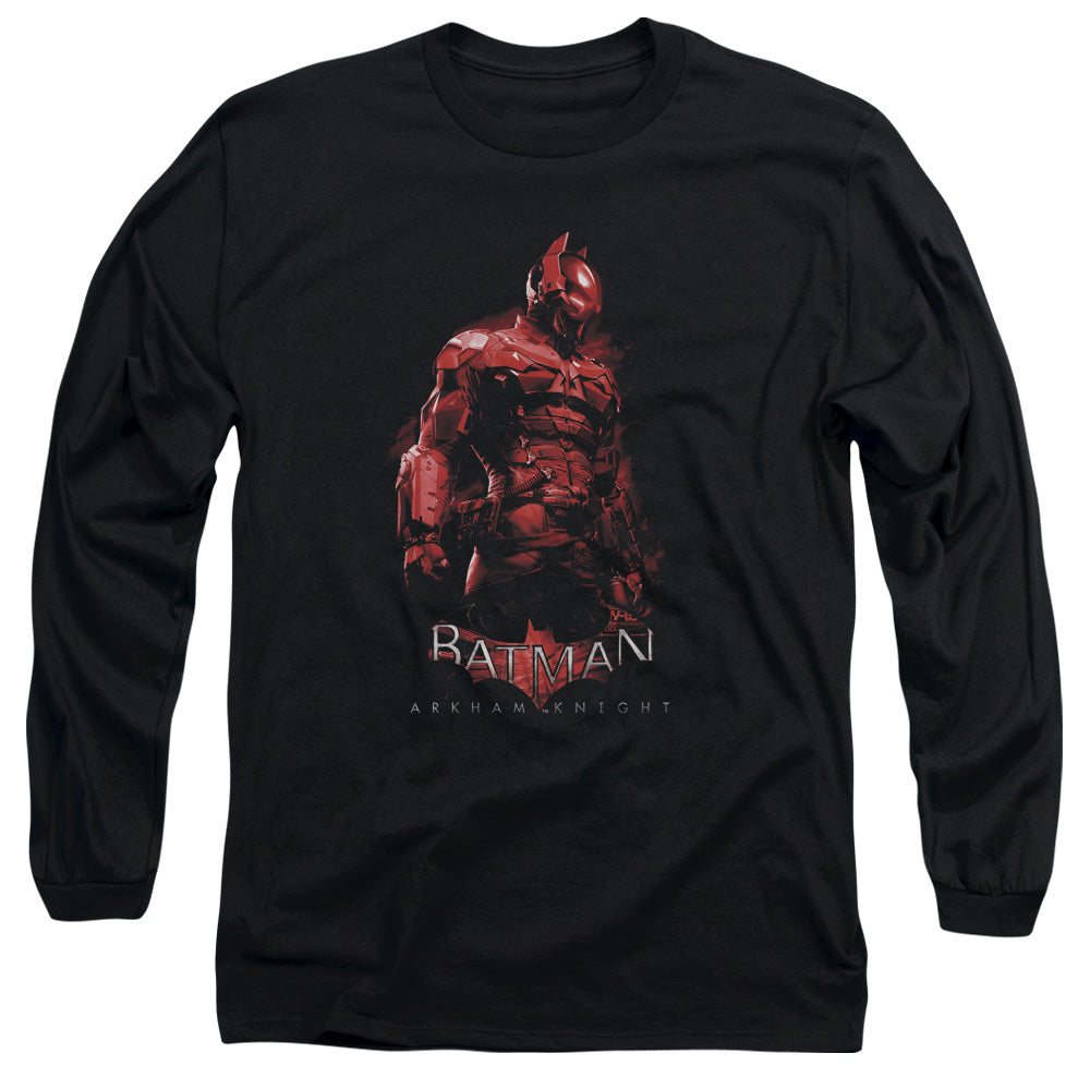 AN OFFCIALLY LICENSED BATMAN ARKHAM KNIGHT KNIGHT MEN'S LONG SLEEVE T-SHIRT BLACK