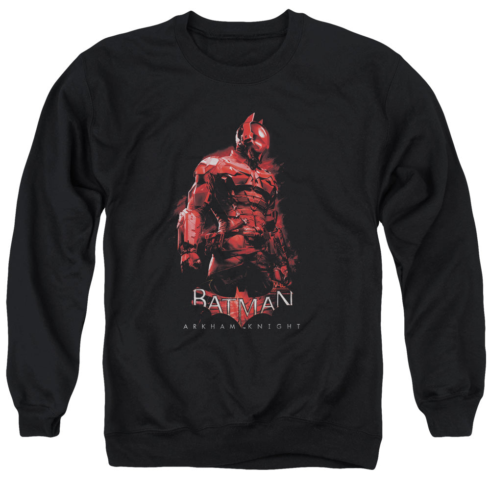 AN OFFCIALLY LICENSED BATMAN ARKHAM KNIGHT KNIGHT ADULT UNISEX CREWNECK SWEATSHIRT BLACK