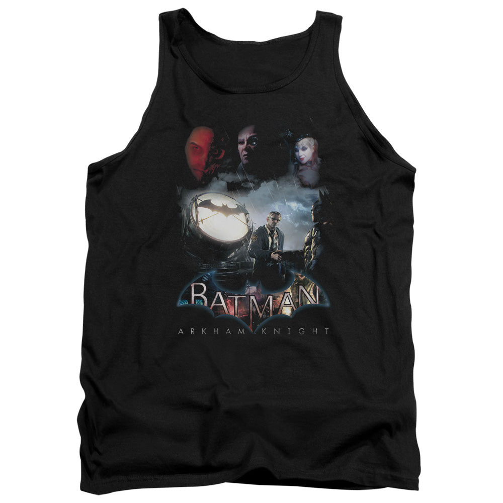 AN OFFCIALLY LICENSED BATMAN ARKHAM KNIGHT VILLAIN STORM ADULT UNISEX TANK TOP BLACK