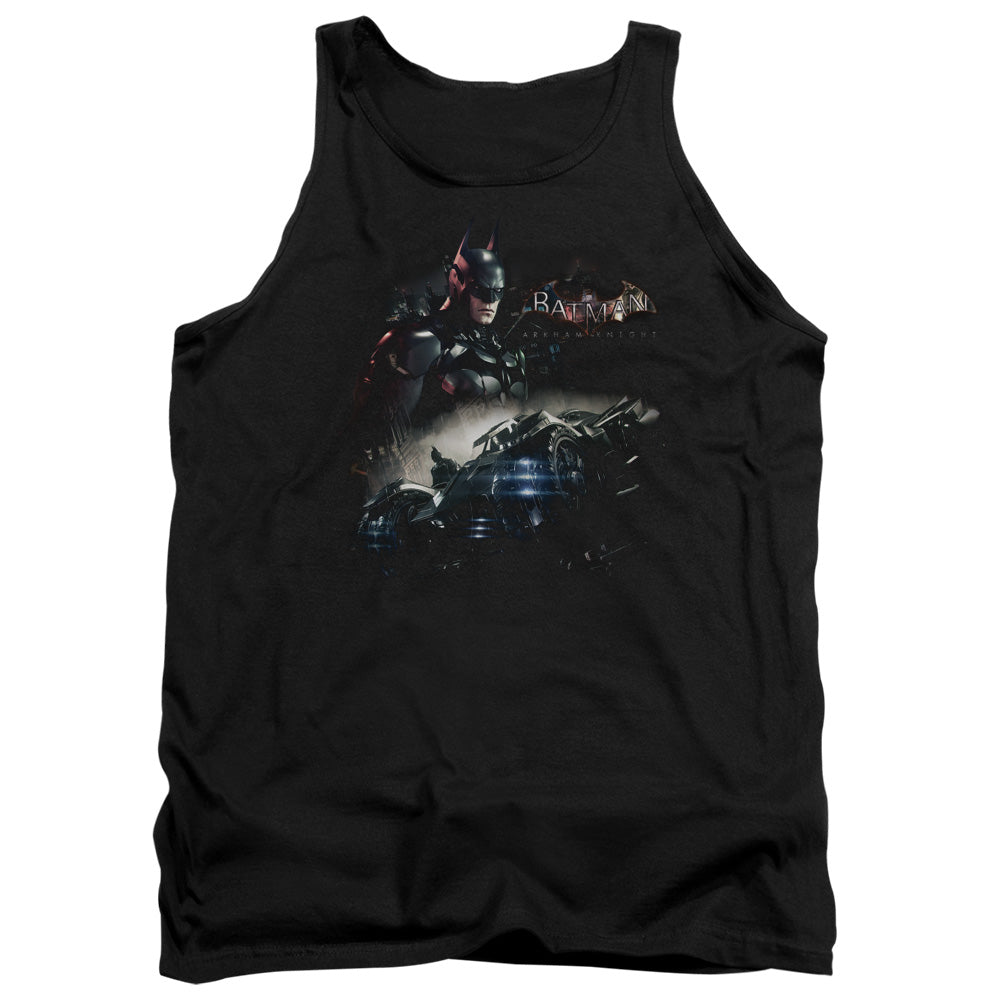 AN OFFCIALLY LICENSED BATMAN ARKHAM KNIGHT KNIGHT RIDER ADULT UNISEX TANK TOP BLACK