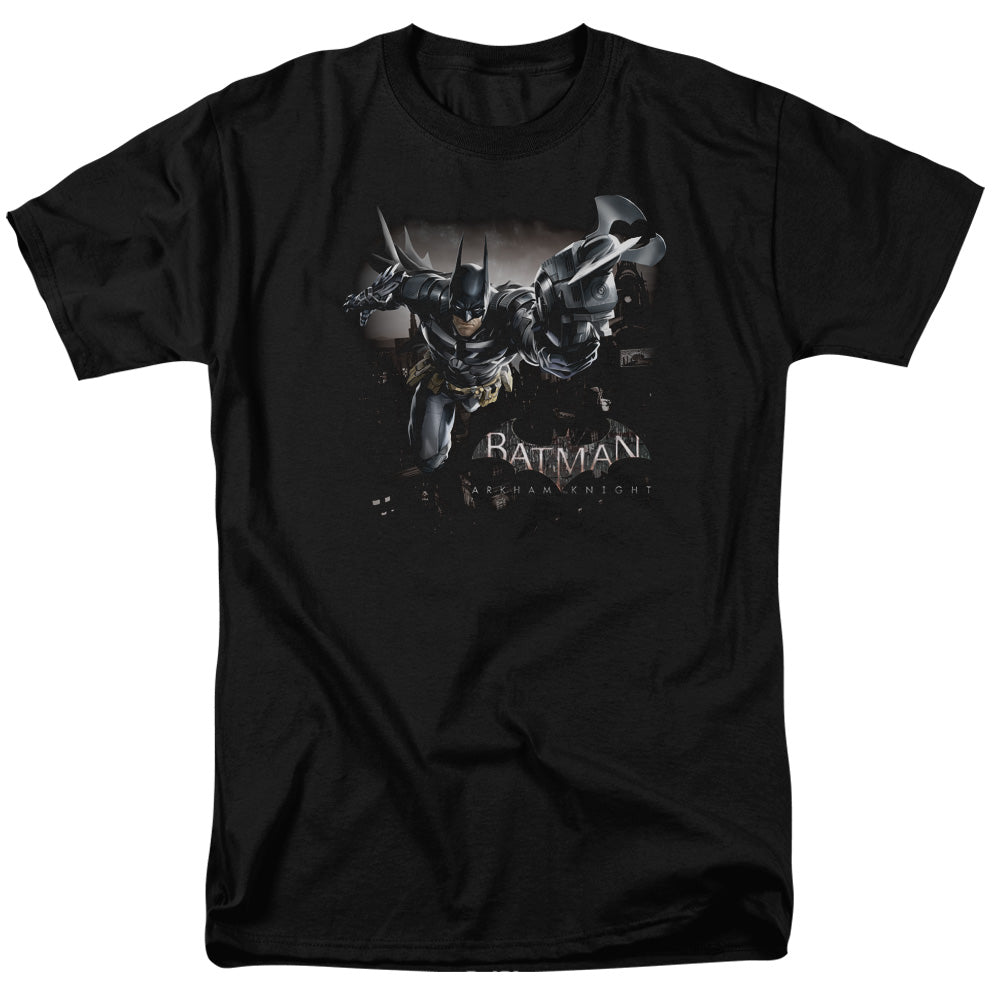 AN OFFCIALLY LICENSED BATMAN ARKHAM KNIGHT GRAPPLE MEN'S REGULAR FIT T-SHIRT BLACK