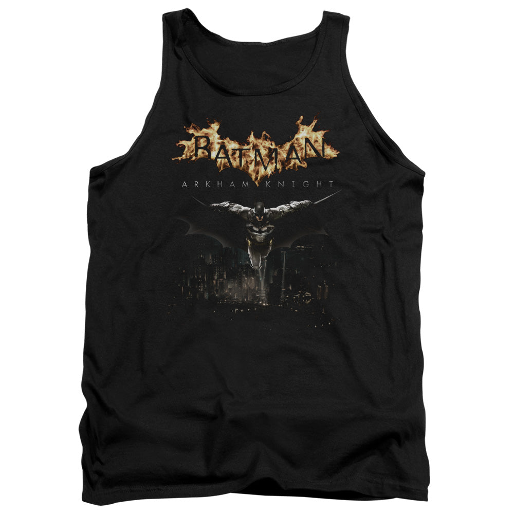 AN OFFCIALLY LICENSED BATMAN ARKHAM KNIGHT CITY WATCH ADULT UNISEX TANK TOP BLACK