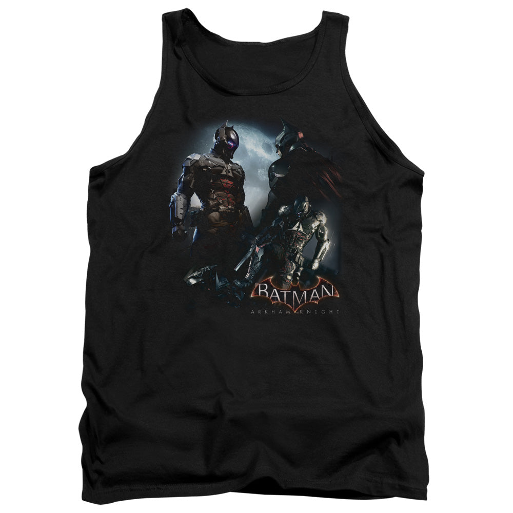 AN OFFCIALLY LICENSED BATMAN ARKHAM KNIGHT FACE OFF ADULT UNISEX TANK TOP BLACK