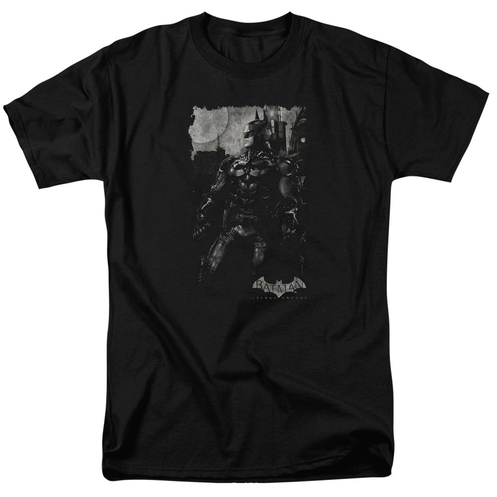 AN OFFCIALLY LICENSED BATMAN ARKHAM KNIGHT BAT BROOD MEN'S REGULAR FIT T-SHIRT BLACK