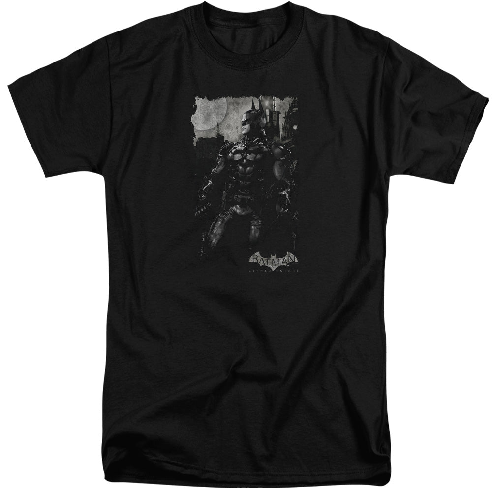 AN OFFCIALLY LICENSED BATMAN ARKHAM KNIGHT BAT BROOD MEN'S TALL FIT T-SHIRT BLACK