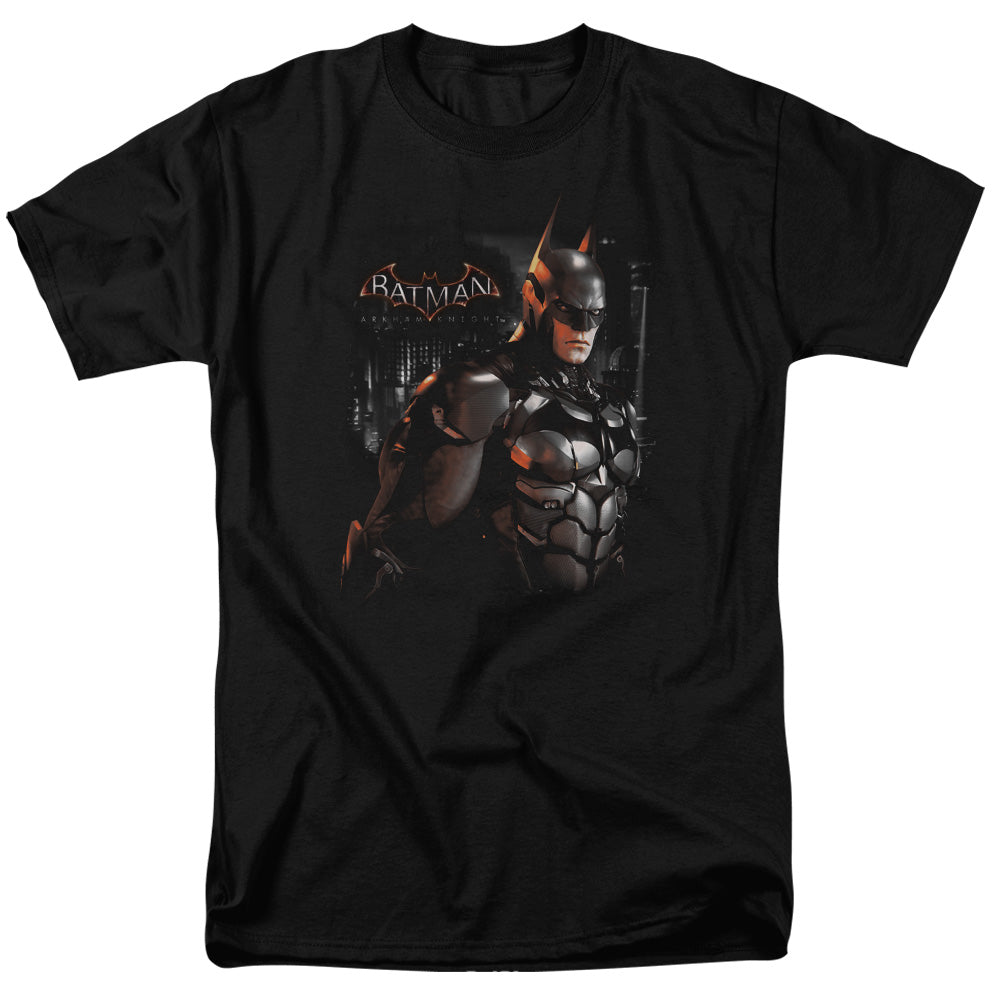 AN OFFCIALLY LICENSED BATMAN ARKHAM KNIGHT DARK KNIGHT MEN'S REGULAR FIT T-SHIRT BLACK