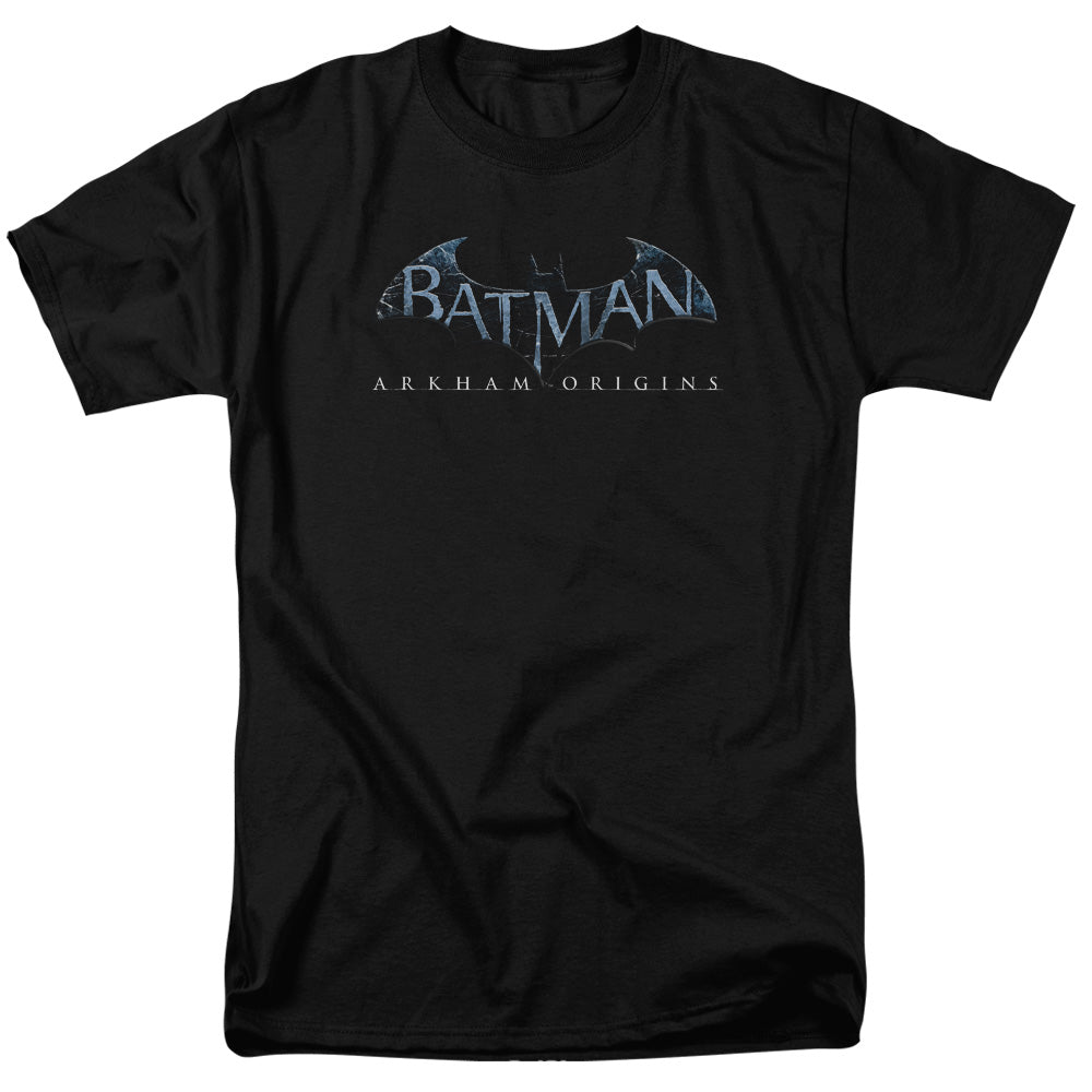 AN OFFCIALLY LICENSED BATMAN ARKHAM ORIGINS LOGO MEN'S REGULAR FIT T-SHIRT BLACK