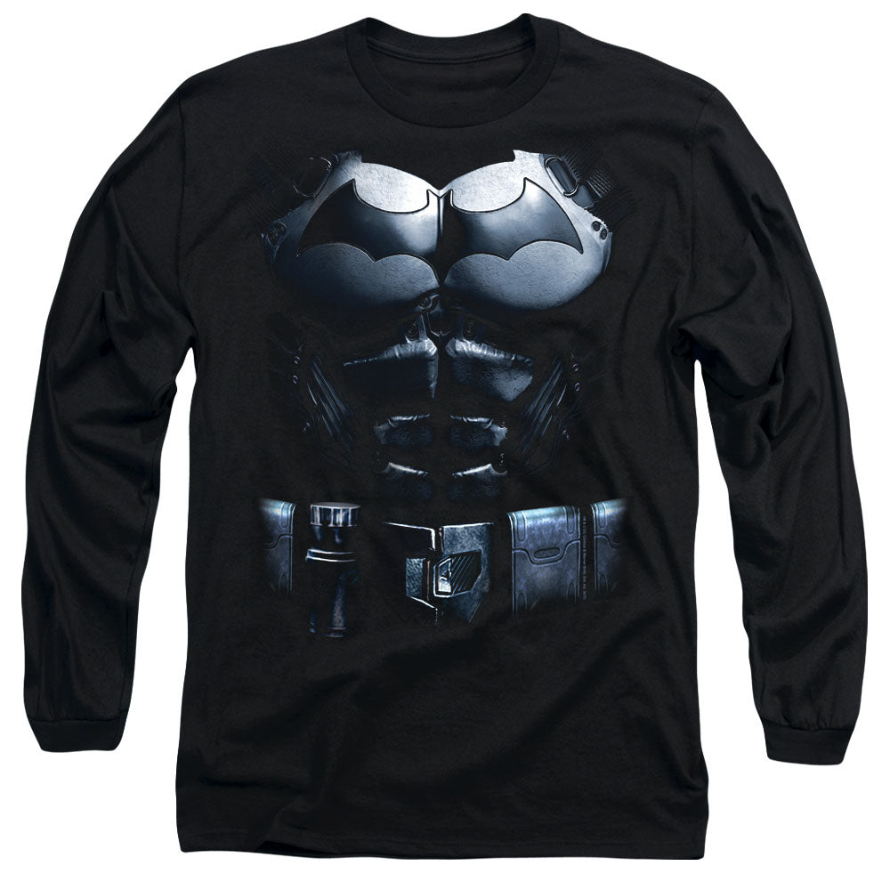 AN OFFCIALLY LICENSED BATMAN ARKHAM ORIGINS UNIFORM MEN'S LONG SLEEVE T-SHIRT BLACK
